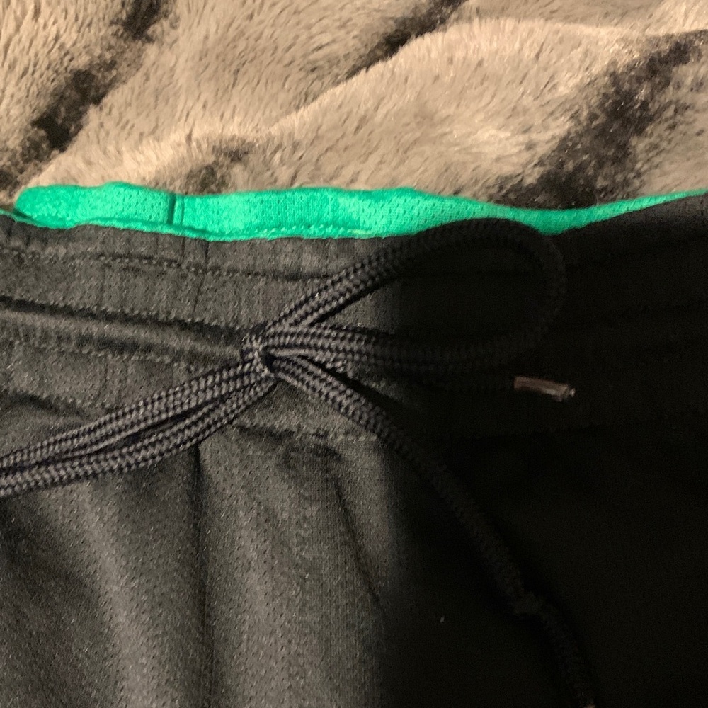 #356 Adidas Reversible Black Shorts with Green Trim - Picture 4 of 9